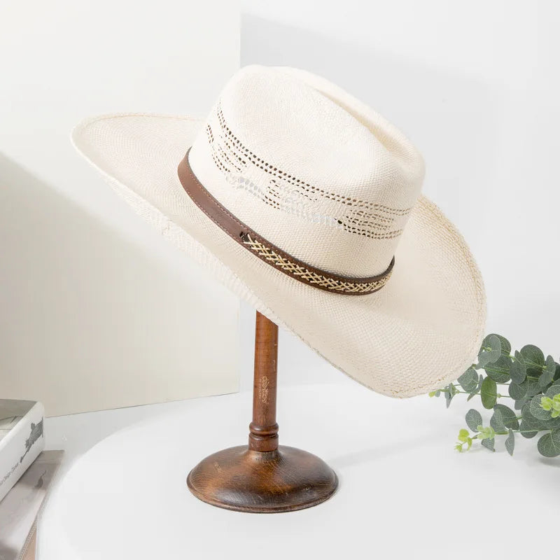 Western Cowboy Hat 2025 With Braided Raffia Band