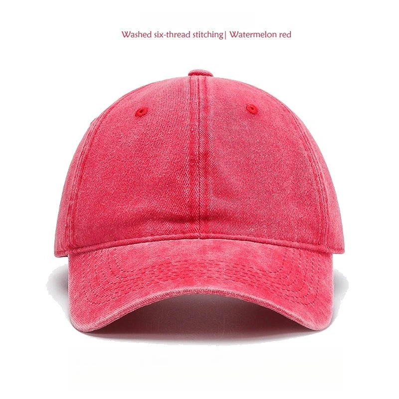 Washed Cotton Solid Dad Hat Unisex Baseball Cap