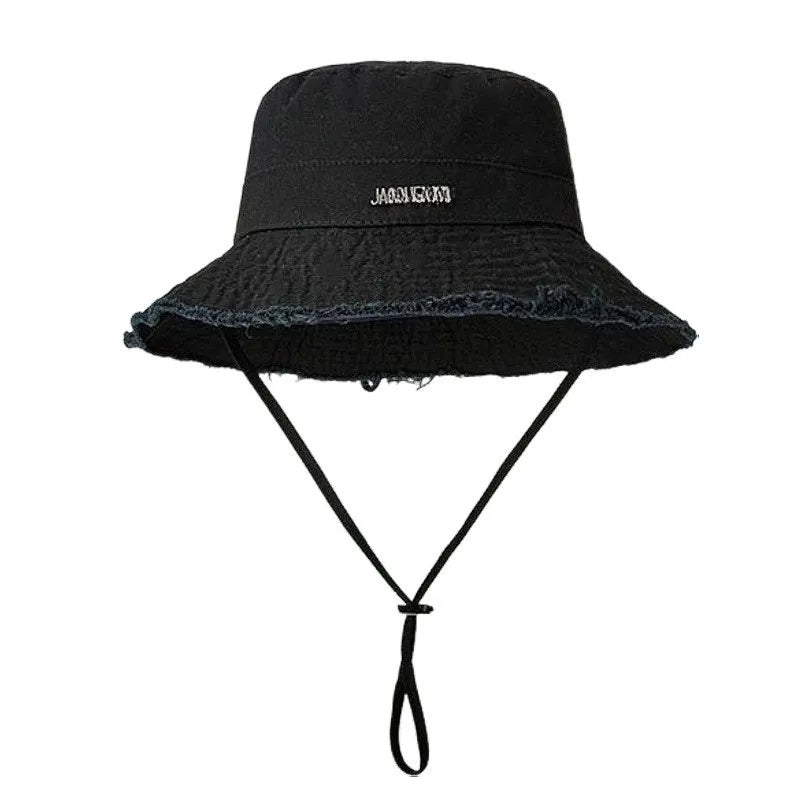 100% Cotton Washed Frayed Edge Bucket Hat