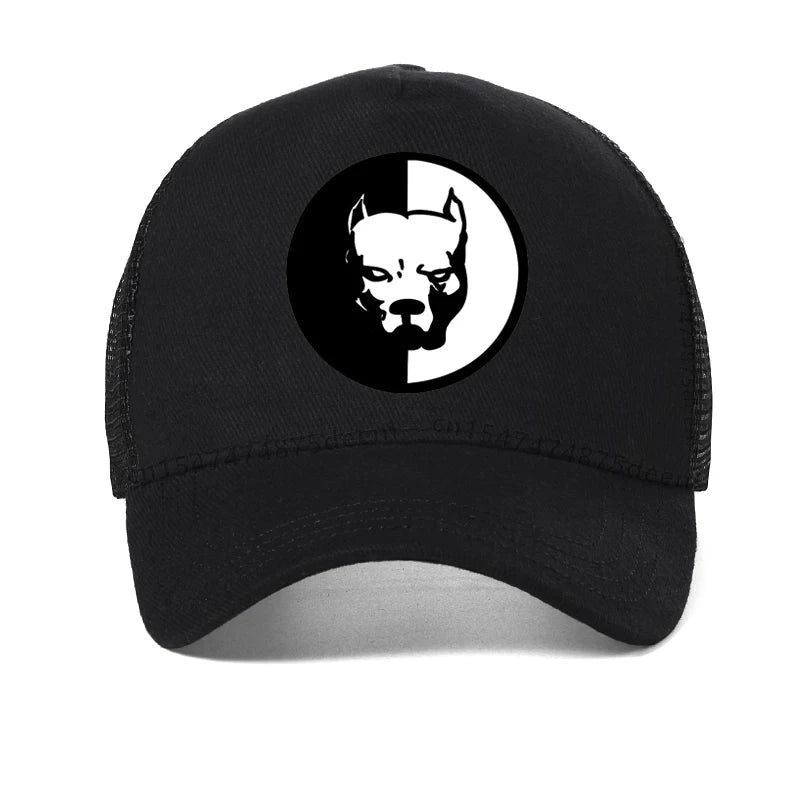 Pitbull Dog Baseball Cap Cartoon Hip Hop