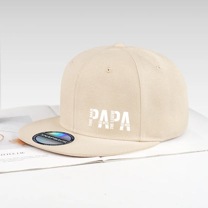 Fun Dad Hero Slogan Printed Flat-Brim Cap Baseball Cap for Men
