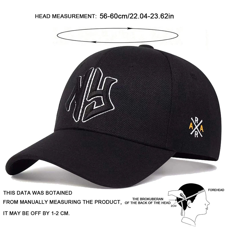 Unisex Ng Letter Side Ar Embroidery Baseball Caps Spring and Autumn