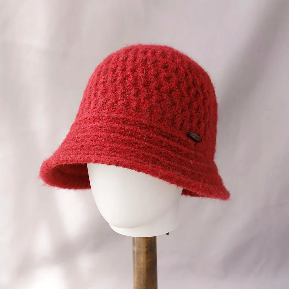 2025 Knitted Bucket Hat Fashion Color Block Women's Hip Hop Cap