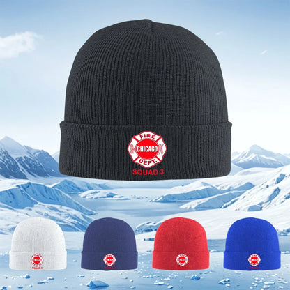 Chicago Fire Dept. Squad Badge Men Women Unisex Knitted Hat