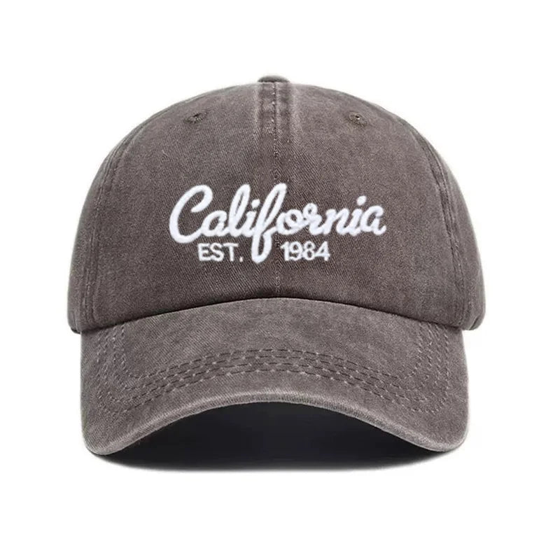 Cotton Baseball Cap California Embroidered Unisex Vintage