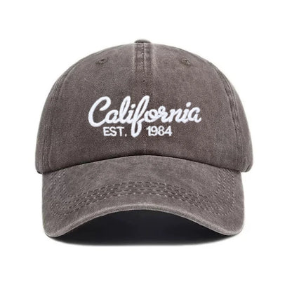 Cotton Baseball Cap California Embroidered Unisex Vintage