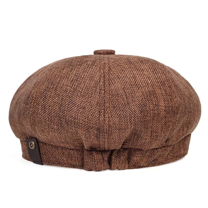 New Men Casual Newsboy Hat Spring Summer Thin Retro Beret