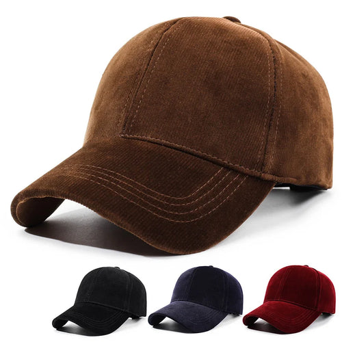 Fashion Suede Baseball Caps For Men Women Autumn Winter