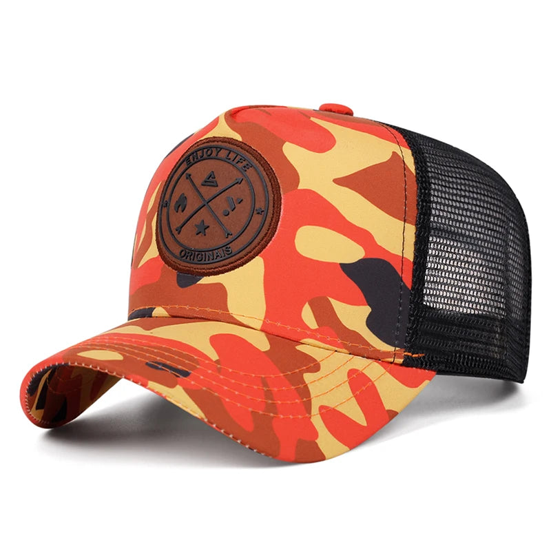 Fashion New Hip Hop Hat ENJOY Baseball Hat Outdoor Daily Leisure Decoration Sunshade Hat Unisex Mesh Hat