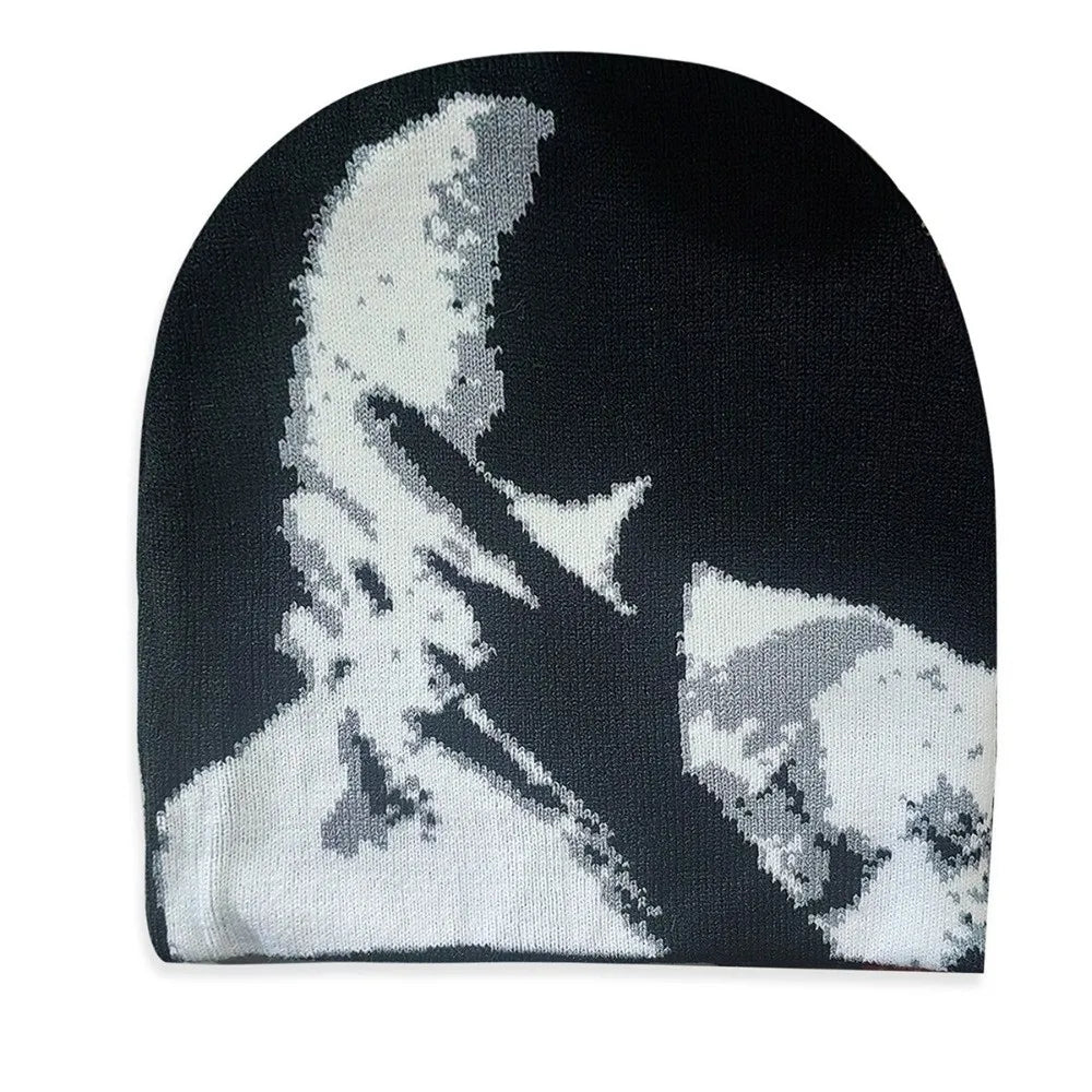 Fashion Printing Knitting Cap Hat Y2k Fiber Cold Cap Keep Warm Couple Warm Hats Outdoor