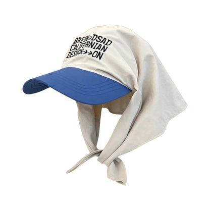 Bandana Embroidery Baseball Cap Self-Tie Headwrap Skull Cap