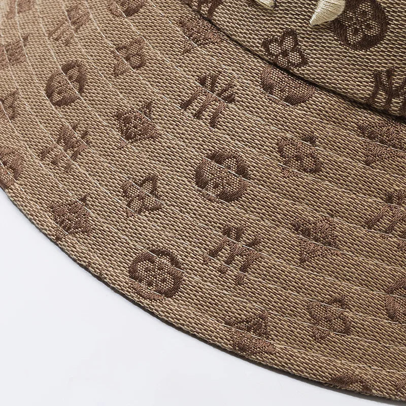 Unisex Letter Embroidery Fisherman Hat Women