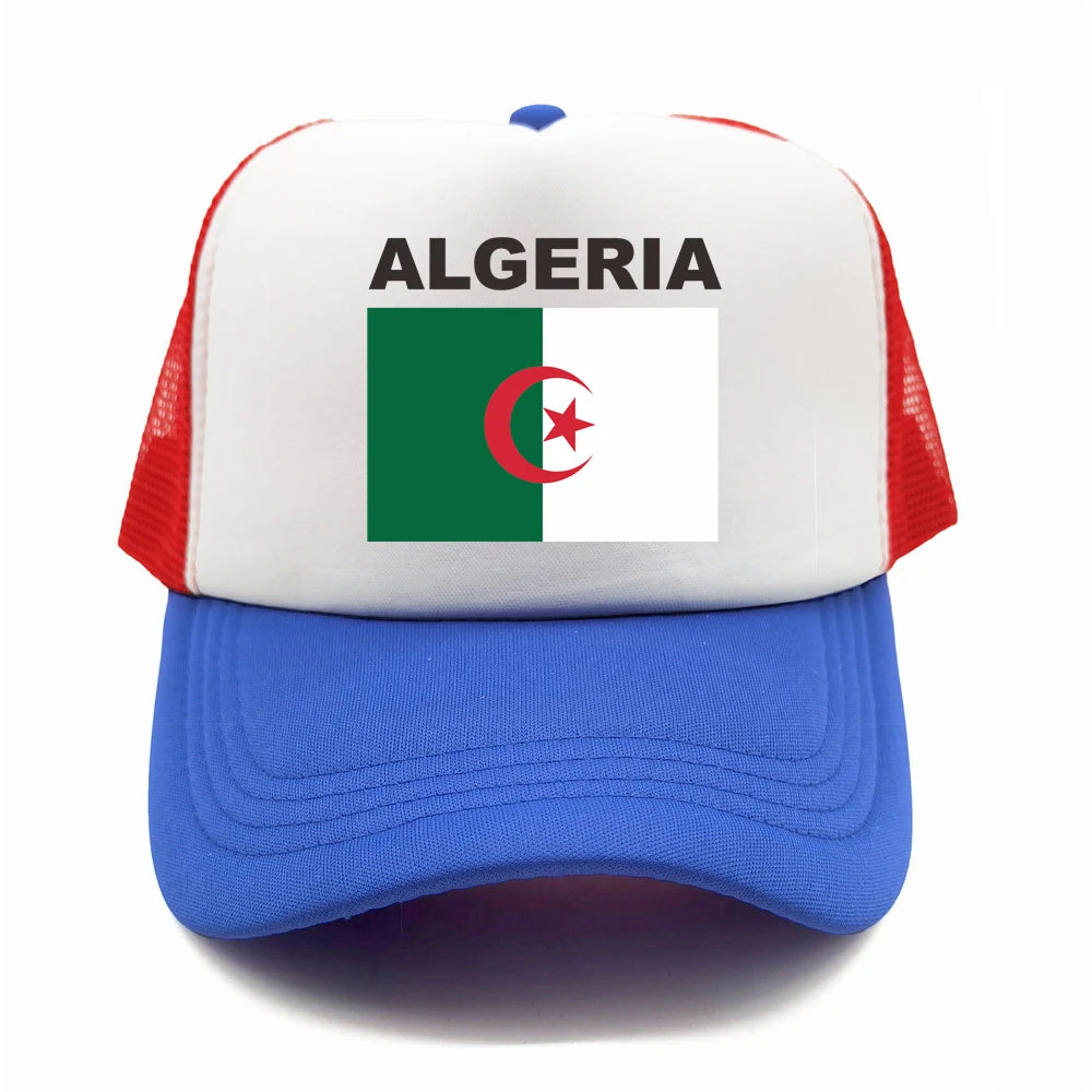 Cool Algeria Trucker Cap Men Algeria Flag Hat Baseball Cap