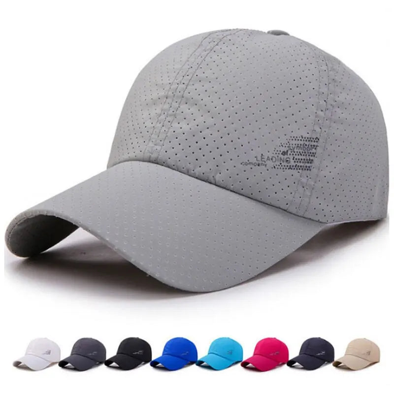 Quick Dry Baseball Cap Outdoor Sports Mesh Breathable Hat