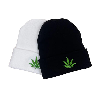 Winter Hat Maple Leaf Embroidered Weed Men And Women