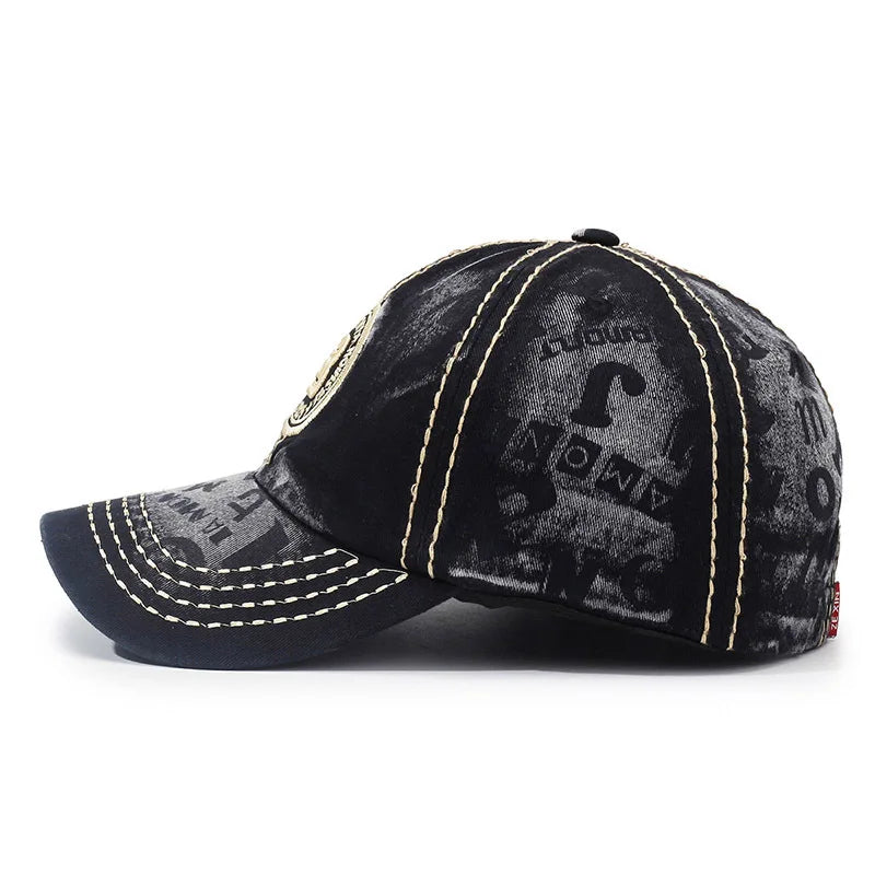 Retro Hat Baseball Cap Embroidery Letter Baseball Cap Fashion Couple Shade Sunscreen Versatile