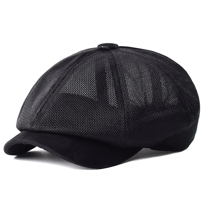 Summer Mesh Breathable Newsboy Caps Casual Outdoor Retro Beret Hats