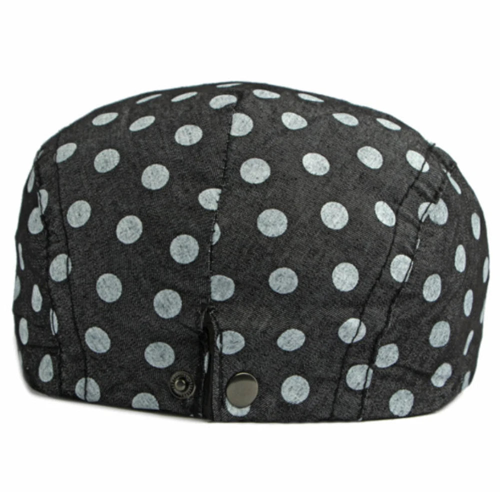 Men Women Retro Artist Painter Dots Beret Hat