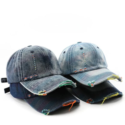 Sun Hat Fashionable Washed Denim Baseball Cap