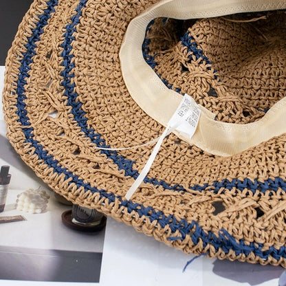 Foldable Woven Sunshade Straw Hat Beach Vacation