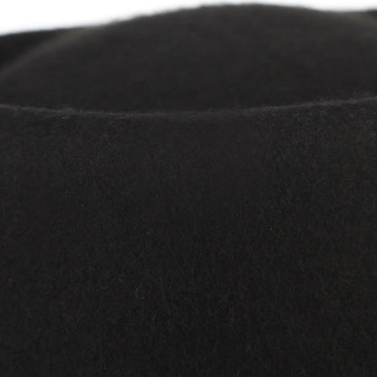 Wool Black Billycock Roll Brim Fedora Hat Women British Concave-Convex Top Hat