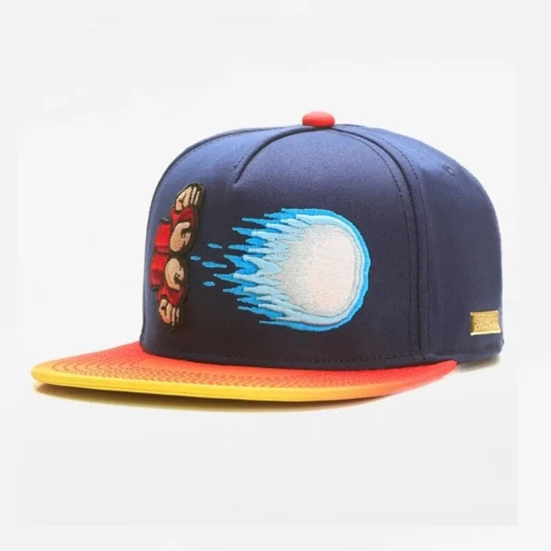 Pizza Cap Hip Hop Snapback Hat for Men Women Adult Outdoor Casual Baseball Cap