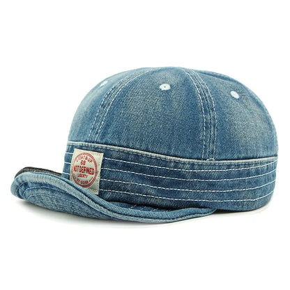 Punk Style Street Washed Denim Hat Women Soft Brimmed Baseball Cap