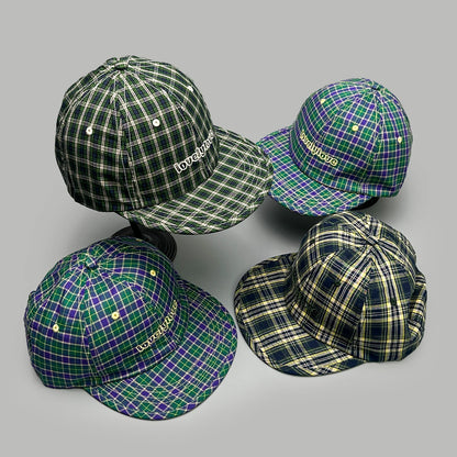 Quick-Dry Plaid Embroidered Letters Baseball Hats New Men Women