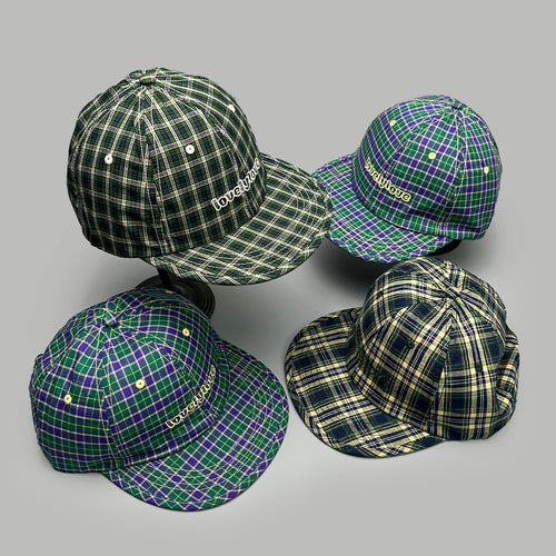 Quick-Dry Plaid Embroidered Letters Baseball Hats New Men Women