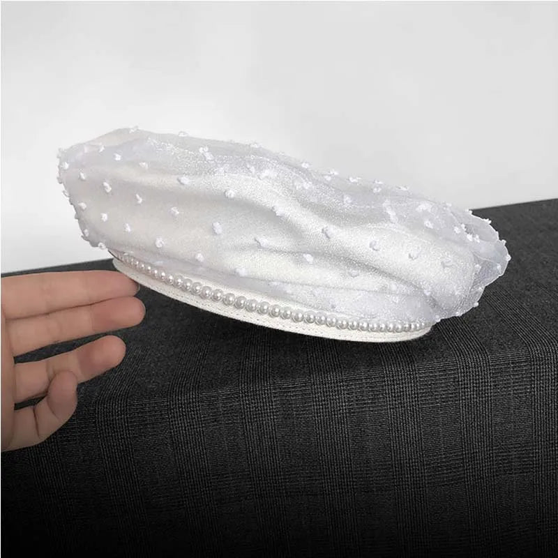 Women's Summer Thin Hollow Lace Beret French Retro Painter Hat