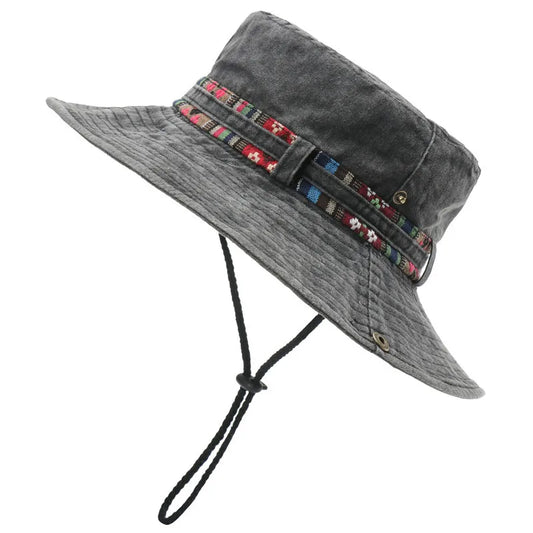 Summer Men's Cotton Bucket Hat Fisherman Hats