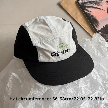 Summer 5-Panel Baseball Cap Flat-Brimmed Breathable Sun Cap
