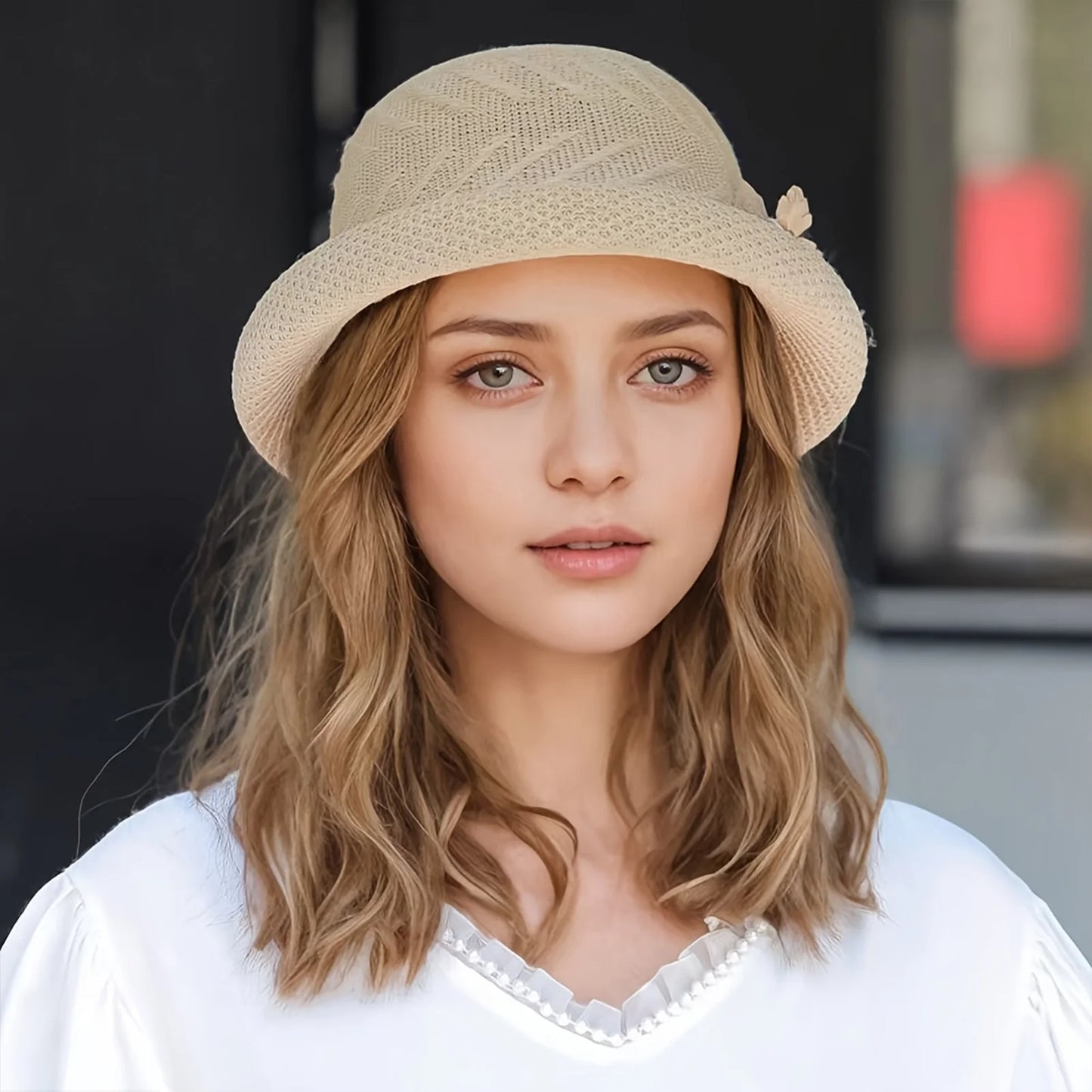 Women Summer Sun Hat Flower Bucket Hats