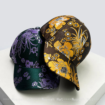 New Women Chic Flower Retro Baseball Hats