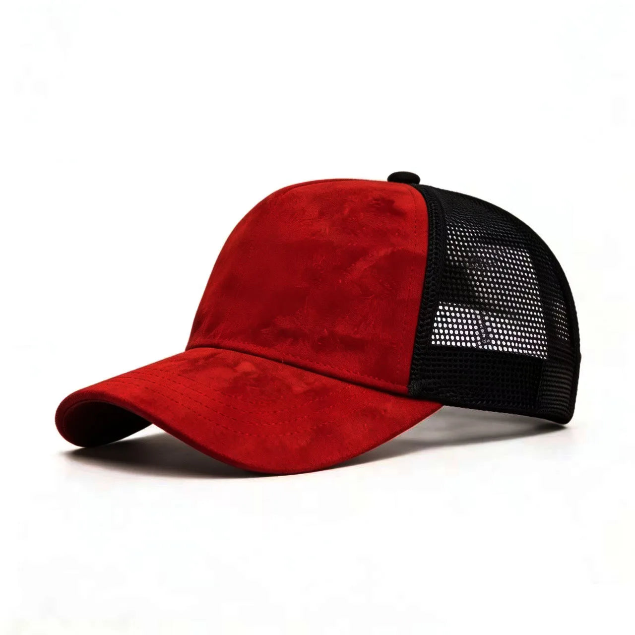 New Summer Mesh Baseball Cap Women Men Solid Suede Cap