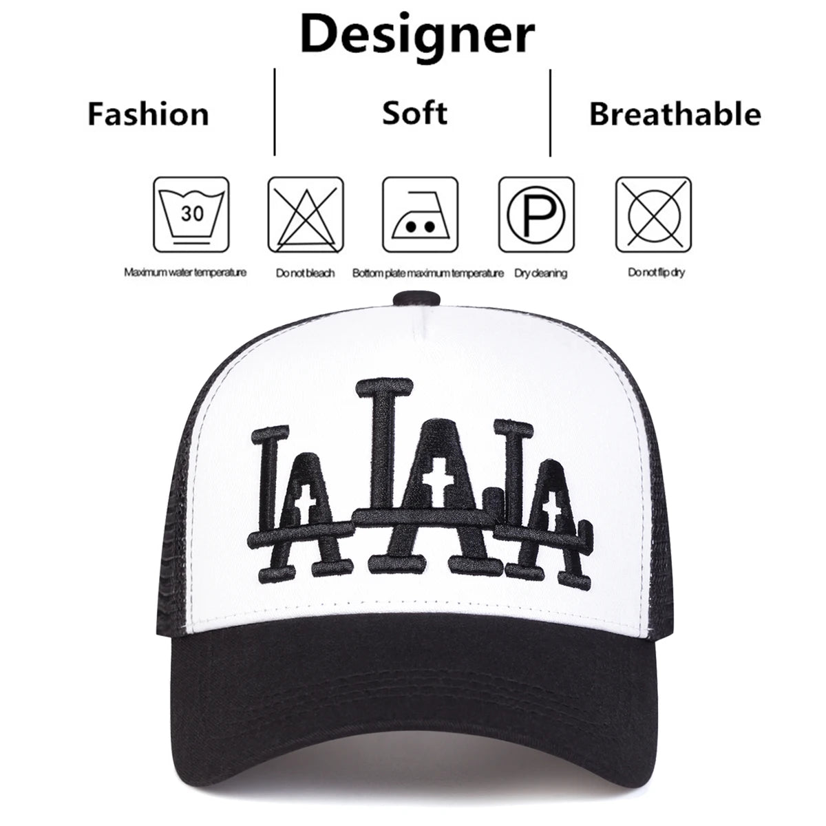 Unisex LA Cross Embroidery Baseball Caps Spring and Summer Outdoor