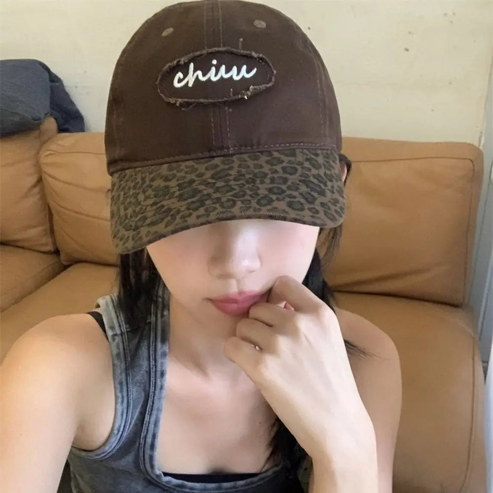 Vintage Adjustable Leopard Baseball Hat