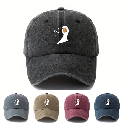 Cute Duck Pattern Printed Baseball Hat Outdoor Sunscreen Sports Leisure Travel