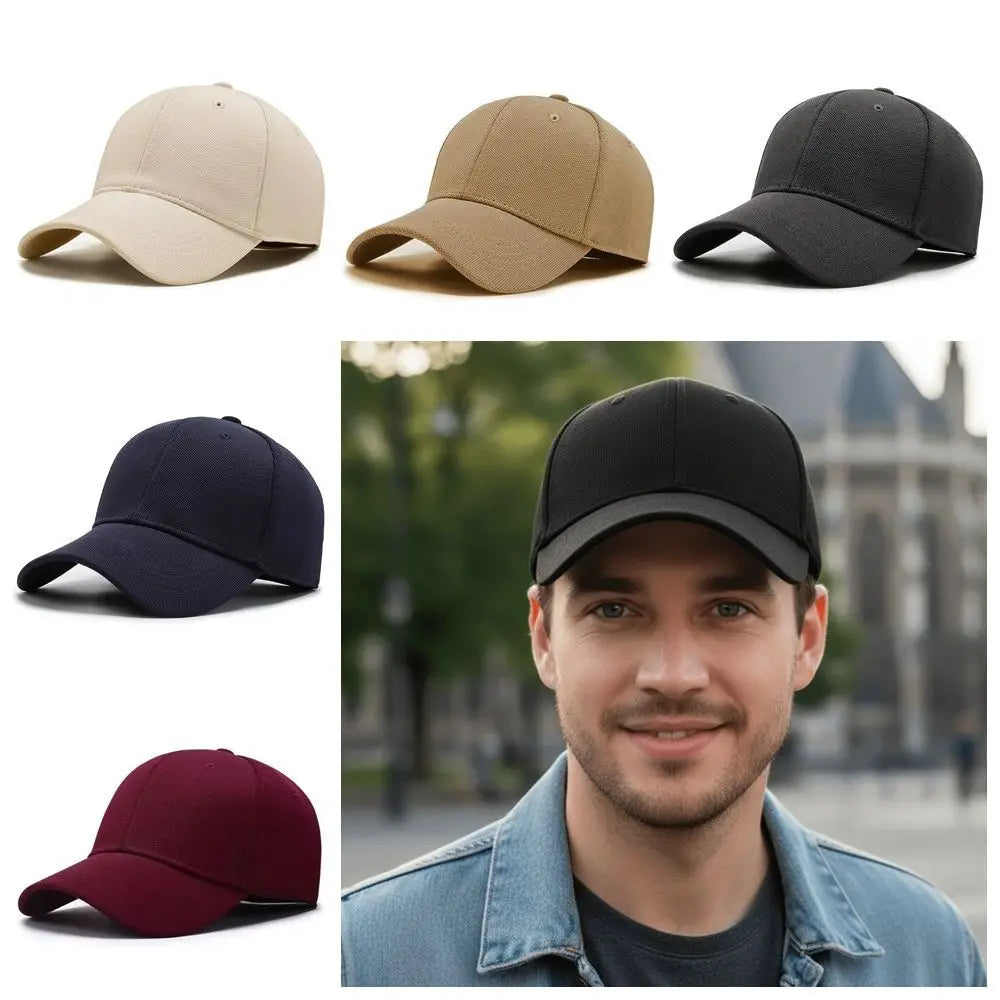 Solid-Color Unisex Breathable Baseball Cap