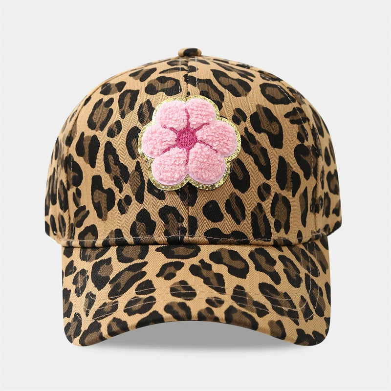 Leopard Print Baseball Caps Unisex Embroidery Spring Autumn