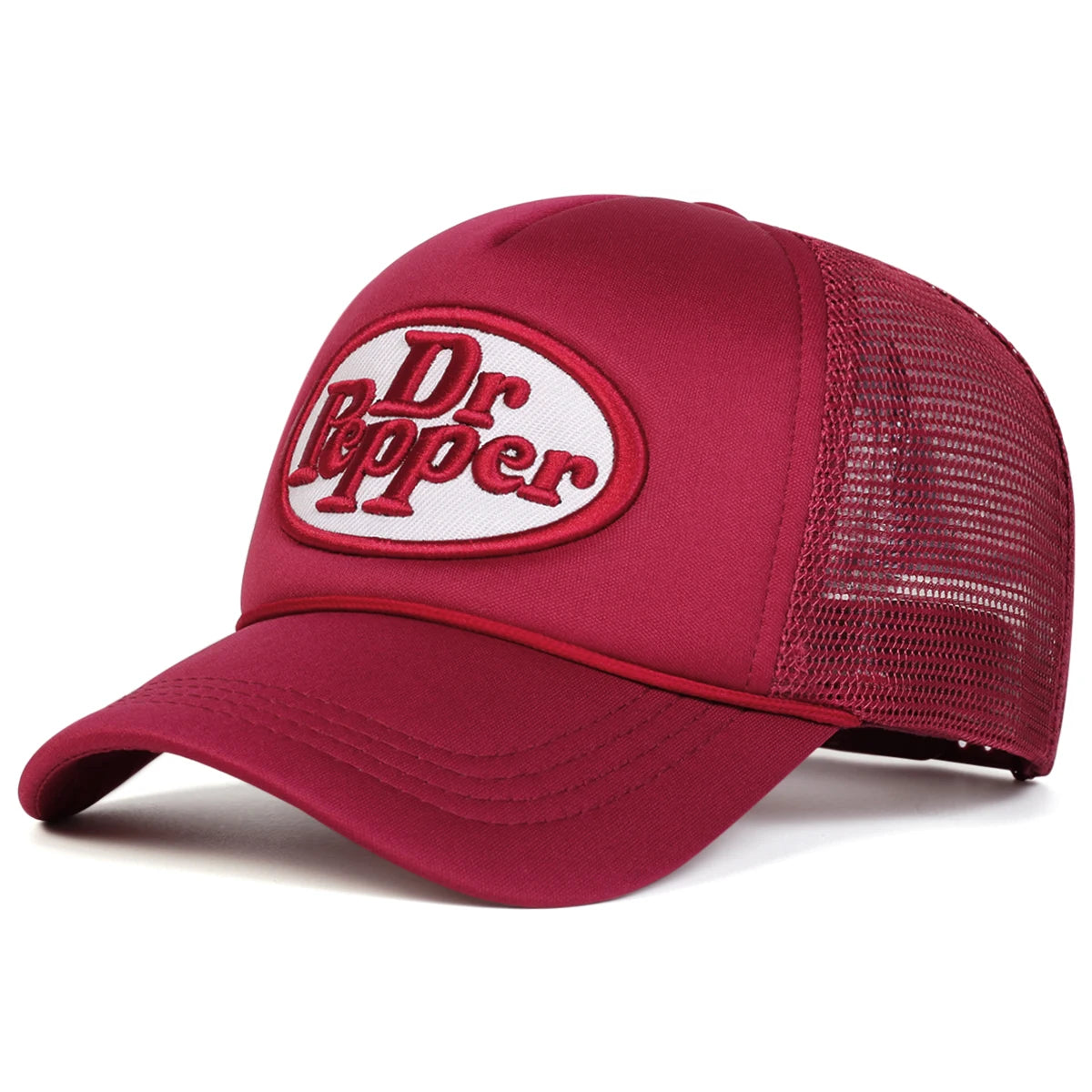 Unisex Dr Pepper Letter Embroidery Baseball Net Caps Spring and Summer