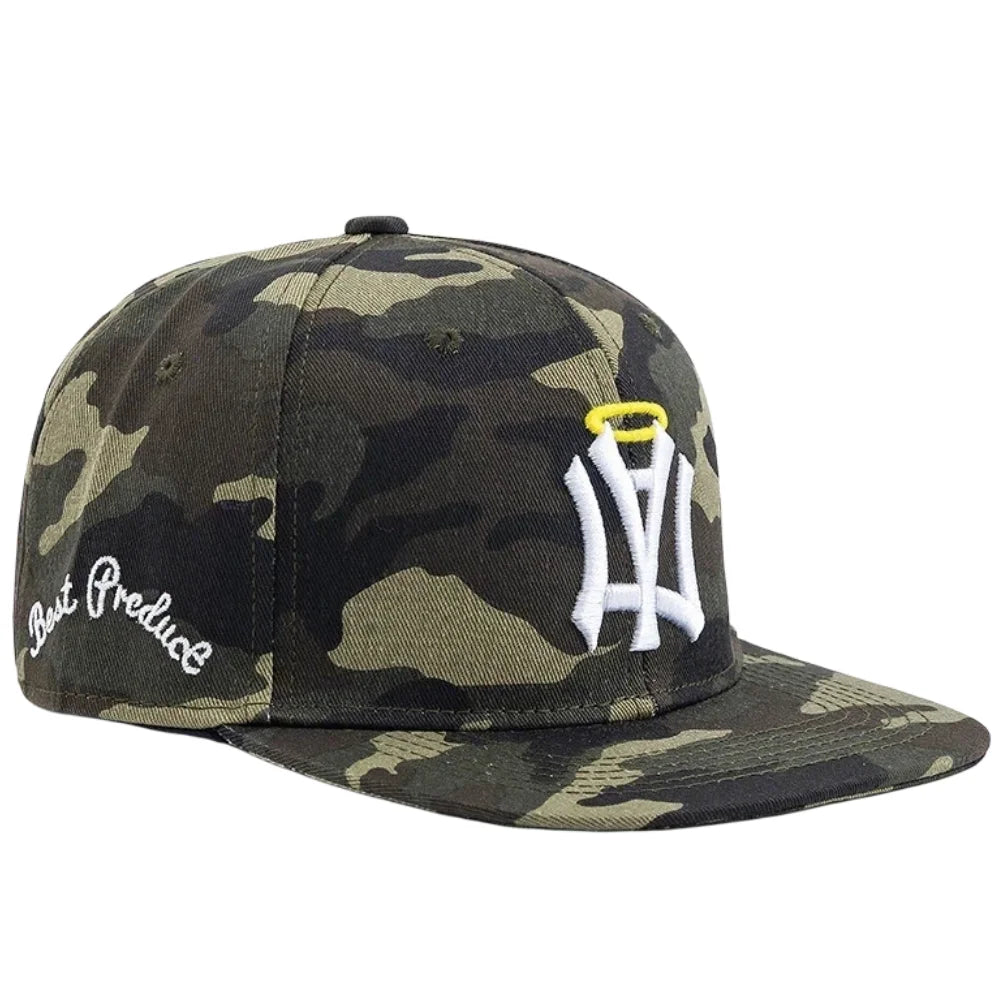 Unisex Fitted Flat Bill Cap Snapback Hat