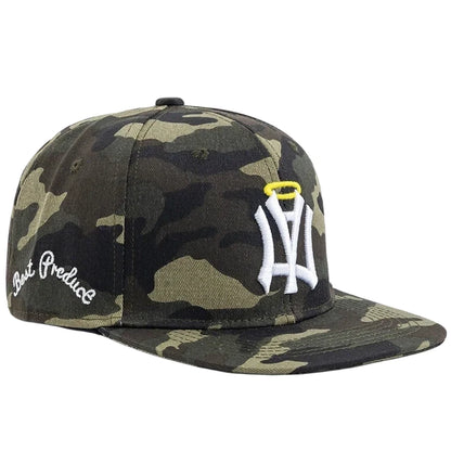Unisex Fitted Flat Bill Cap Snapback Hat