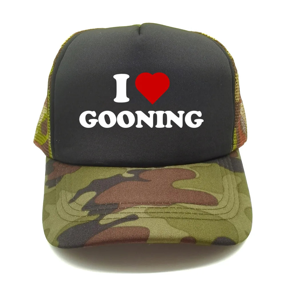 Funny I Love Gooning Baseball Caps Cool Summer Men Mesh