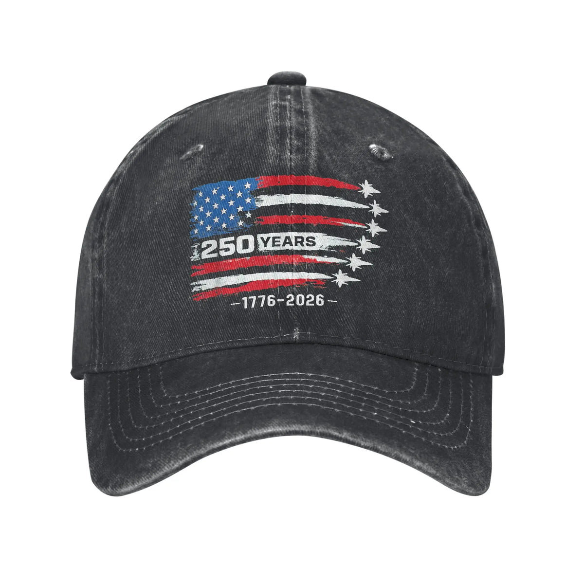 Retro America 250 Years 1776 2026 USA Birthday Baseball Cap