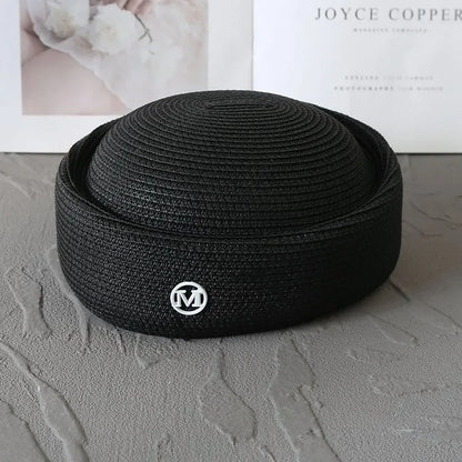 Vintage Spring Summer Pillbox Hat Hard Top Hat Women Fashion Berets