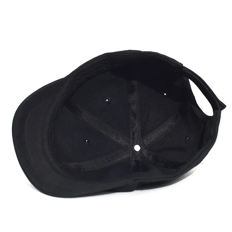 Short Brim Cotton Baseball Cap Men Women Dad Hat Adjustable