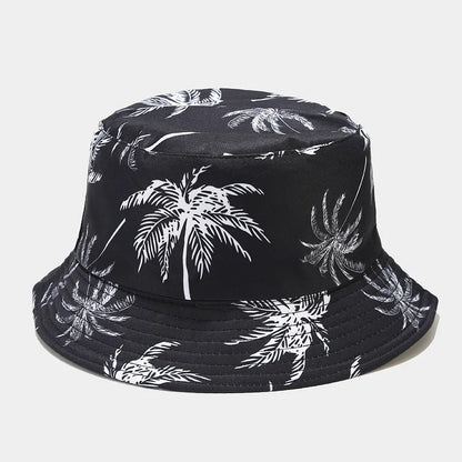 Spring Summer Sun Protect Hat Bob Fashion Coco Print Bucket Hat Unisex Fisherman Hat Leisure Basin Cap