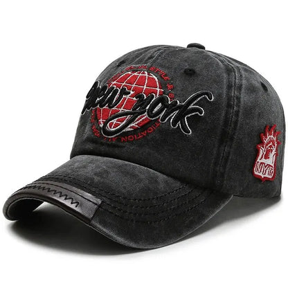 New Distressed Cotton Washed Baseball Cap Korean Outdoor