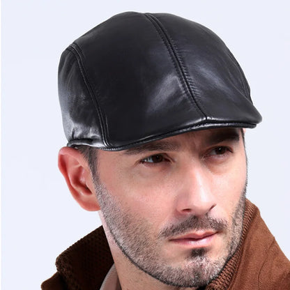 2024 Spring/ Winter Men's 100% Genuine Leather Cap